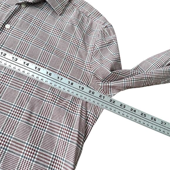 Suitsupply Dress Shirt Mens 15 3/4 Reddish Brown Check Egyptian Cotton Tessitura - Picture 9 of 11